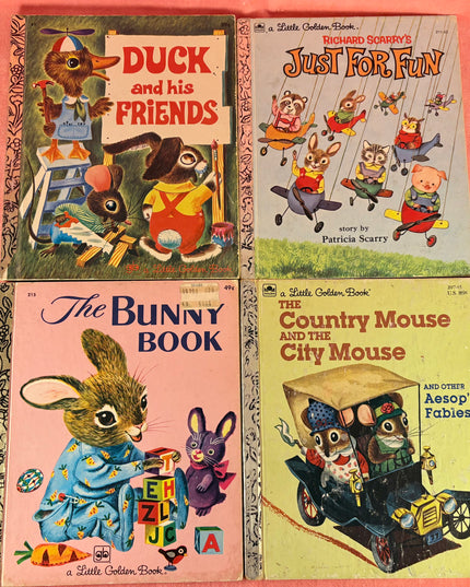 Little Golden Books Vintage 4-Book Richard Scarry Set
