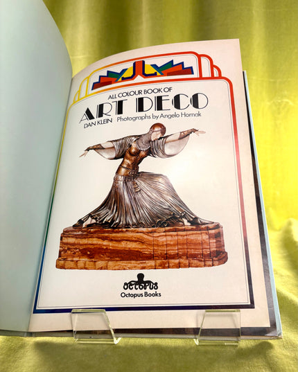 Book cover of 'All Colour Book of Art Deco' with a statue illustration on a yellow background