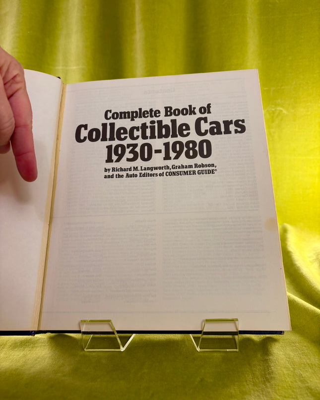 Complete Book of Collectible Cars 1930-1980