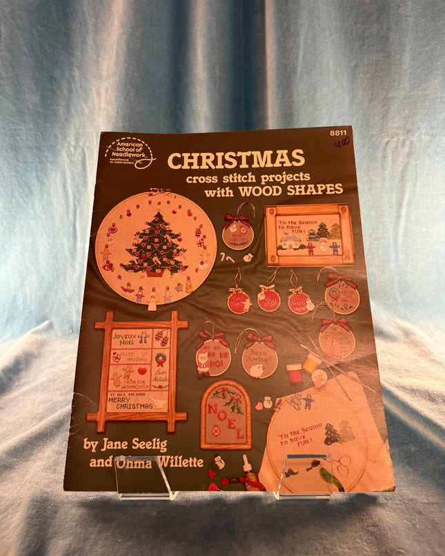 Christmas Cross Stitch Projects with Wood Shapes