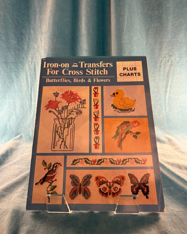 Iron-On Transfers for Cross Stitch: Butterflies, Birds & Flowers